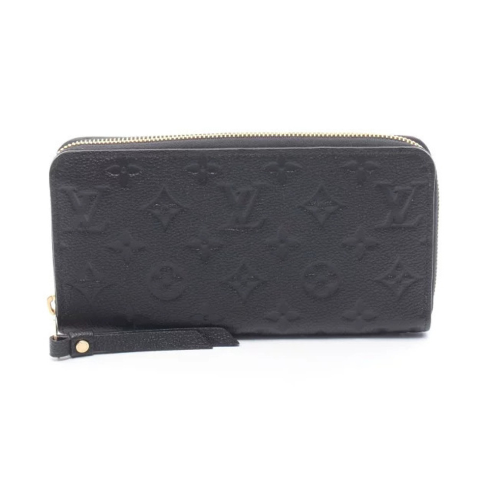 Louis Vuitton Zippy Wallet Round Long Leather Monogram Empreinte Black